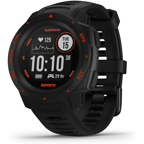 Garmin Instinct E-Sports Edition Smartwatch, Black Lava (010-02064-73)