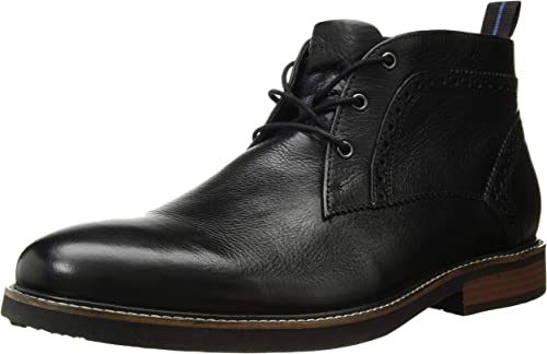 ( size 9.5us, Color: Black ) Nunn Bush Men's Ozark Plain Toe Chukka Boot with Kore Comfort Technology