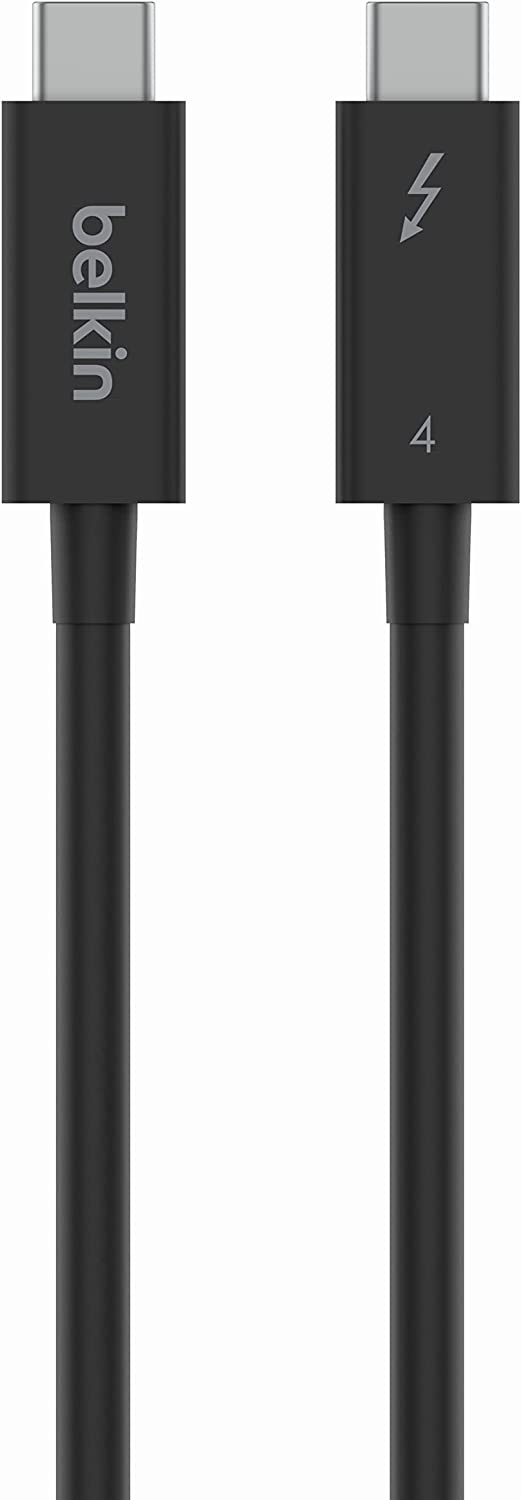 Belkin Thunderbolt 4 Cable (2M, 6.6ft Power Cable) - USB C Cable - USB Type C to Type C Cable with 100W Power Delivery PD, USB 4 Compliant - Compatible with Thunderbolt 3, MacBook Pro, eCPU & More