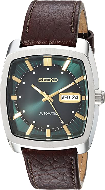 Seiko Men's Recraft Series Automatic Leather Casual Watch (Model: SNKP27)