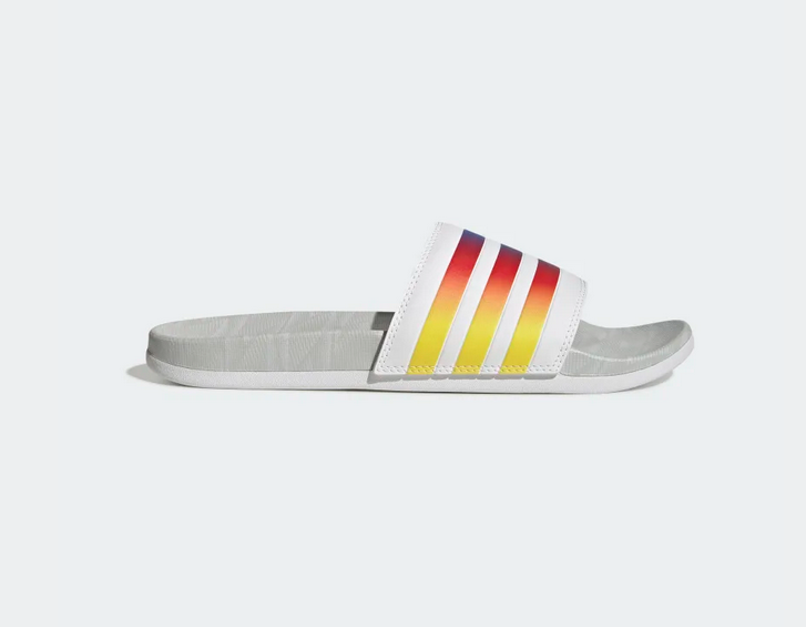 ADILETTE COMFORT SLIDES ( size M9/W1, Cloud White / Glow Blue / Cloud White  )