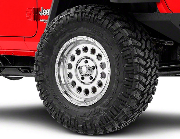 Raceline 887 Rockcrusher Polished Wheel; 17x9 (18-22 Jeep Wrangler JL)