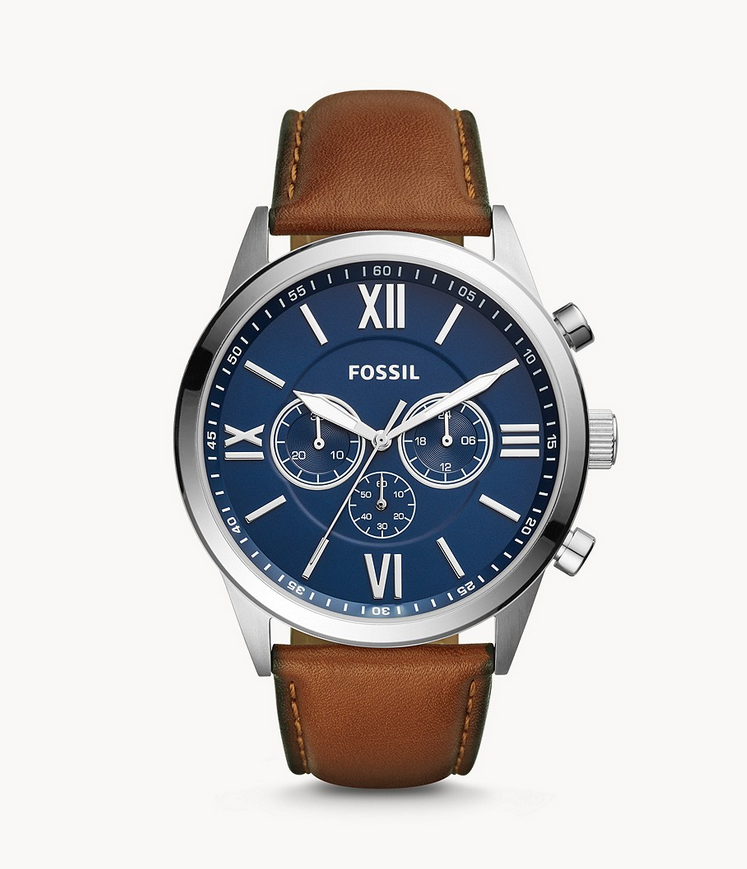 Flynn Chronograph Brown Leather Watch