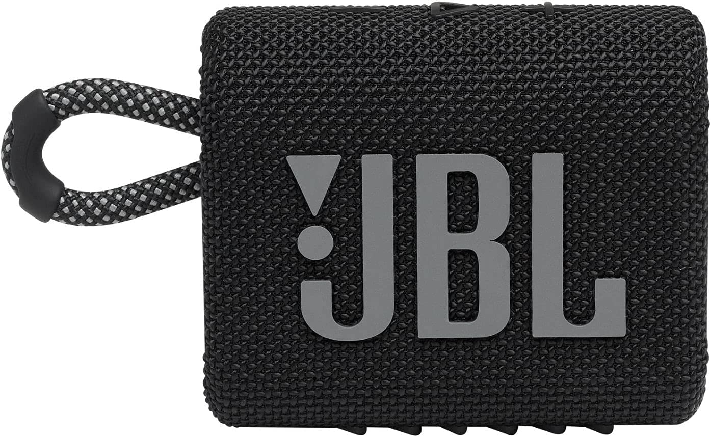 JBL Go 3: Portable Speaker with Bluetooth, Built-in Battery, Waterproof and Dustproof Feature - Black ( Color: Black )