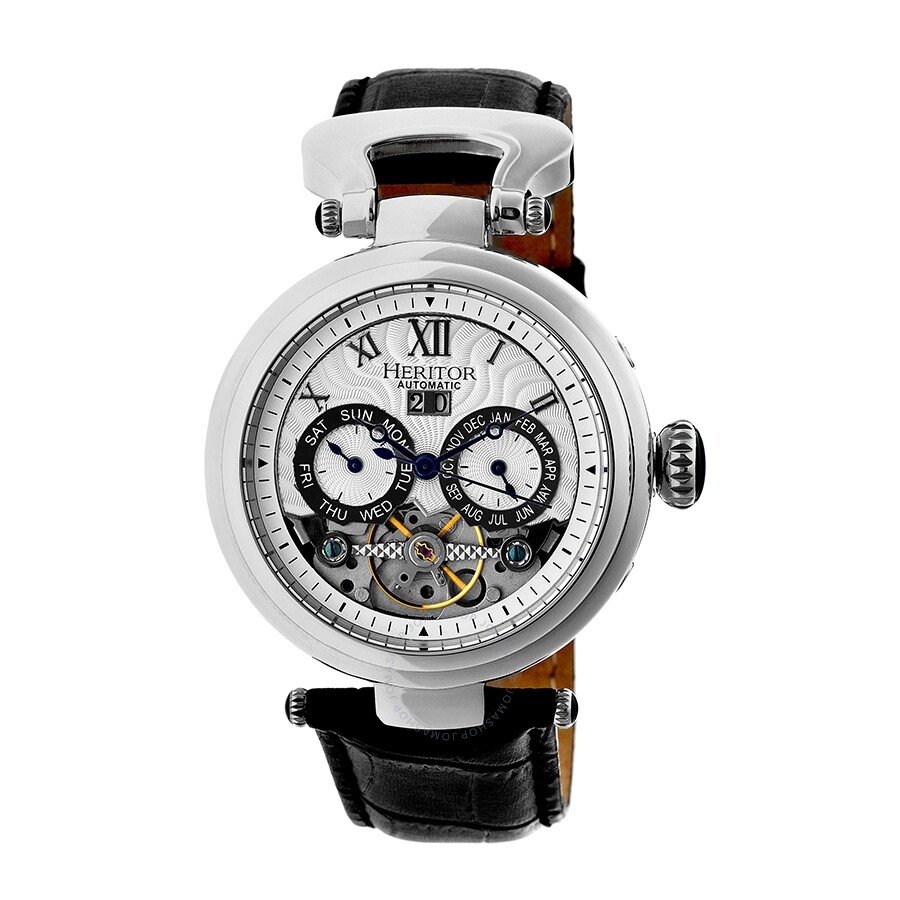 HERITORGanzi Automatic Multi-Function Silver Dial Men's WatchItem No. HR3301 - code HRT130