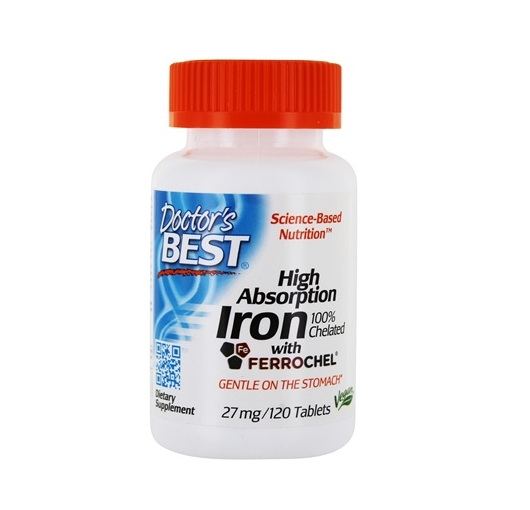 High Absorption Iron 100% Chelated with Ferrochel 27 mg. - 120 Tablet(s)