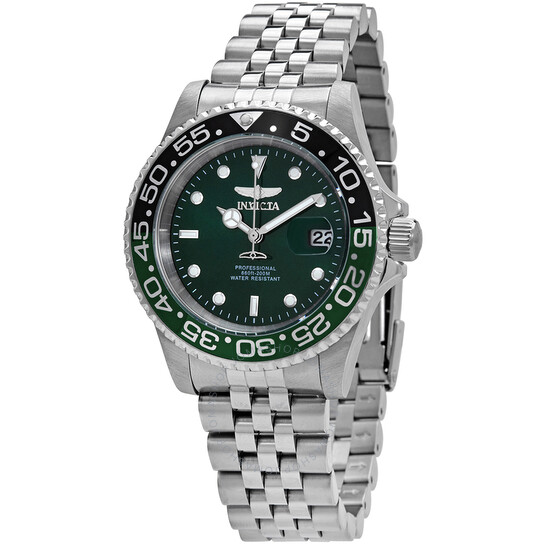 INVICTAPro Diver Quartz Green Dial Men's Watch