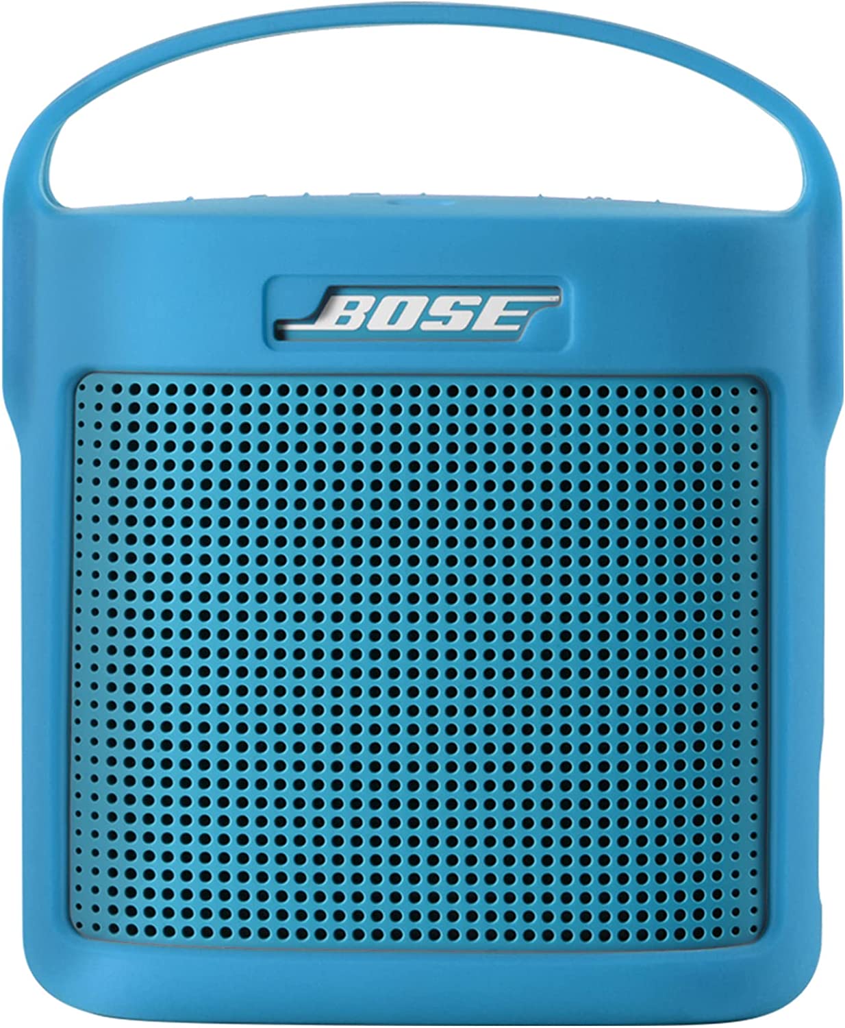 ( Color: Coral Red ) TXEsign Silicone Case Compatible with Bose SoundLink Color II Bluetooth Speaker, Travel Carrying Case Speaker Cover Stand Up Speaker Protective Case with Handle(Sky Blue)