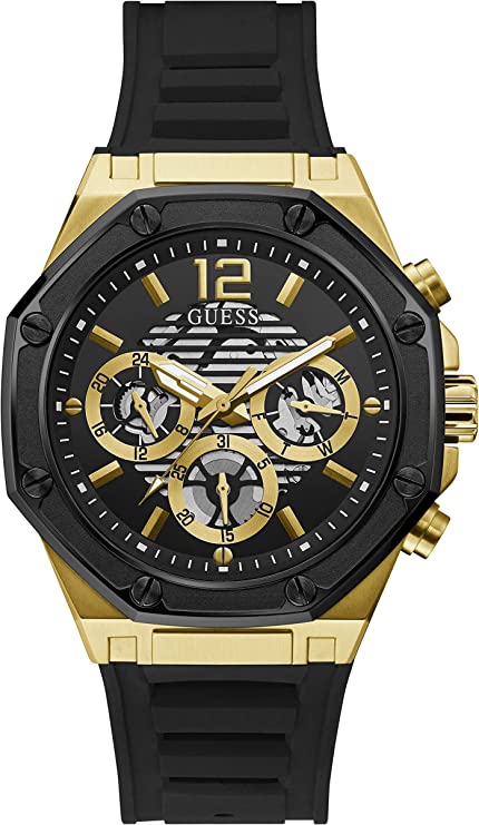 GUESS 44mm Multifunction Skeletonized Watch