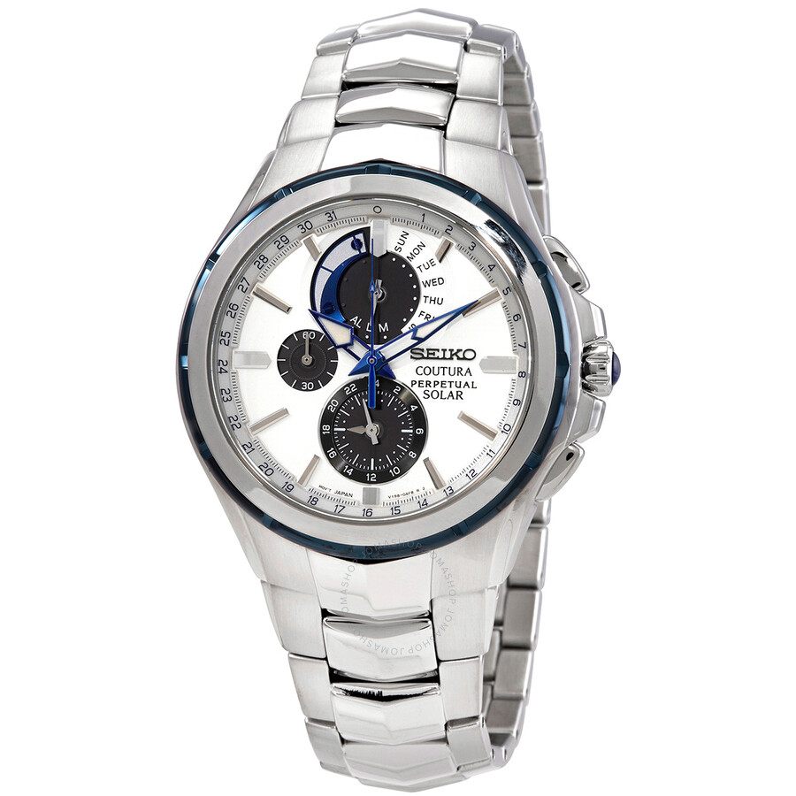 SEIKOCoutura Perpetual Alarm Quartz Silver Dial Men's Watch