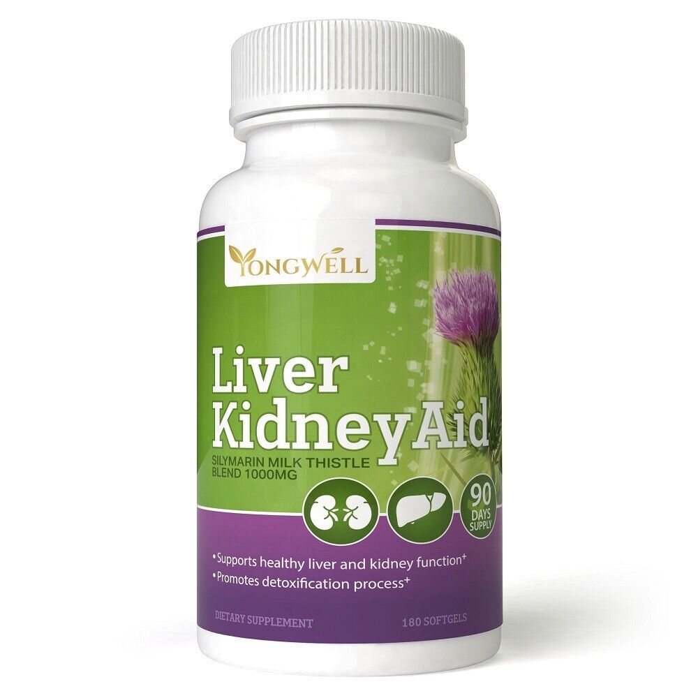 Liver Kidney Aid (180 Softgels), Natural Formula for Liver & Kidney