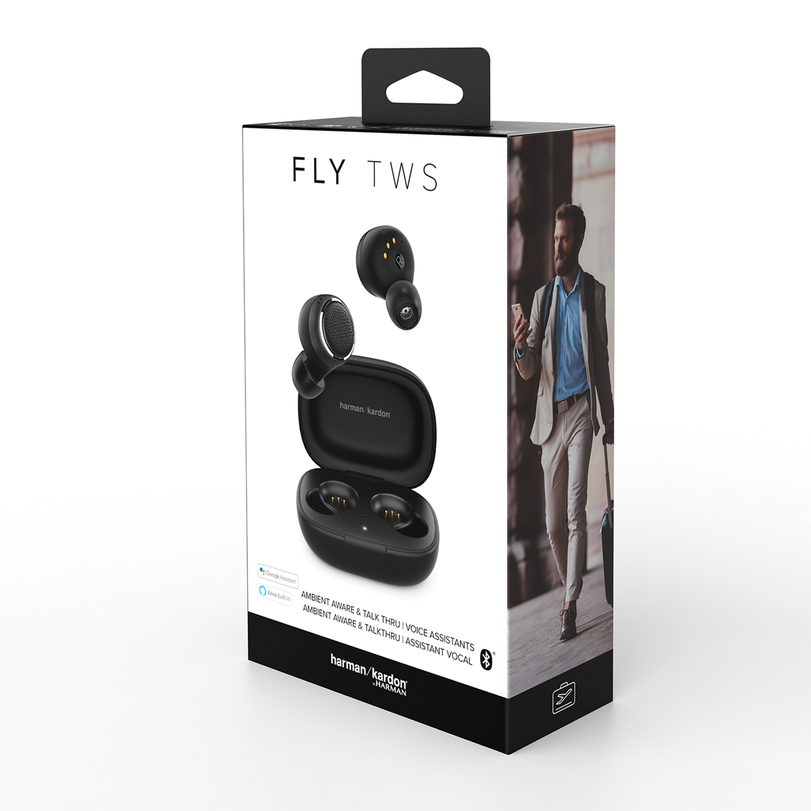 Harman Kardon FLY TWS True Wireless Bluetooth In-ear Headphones, Black