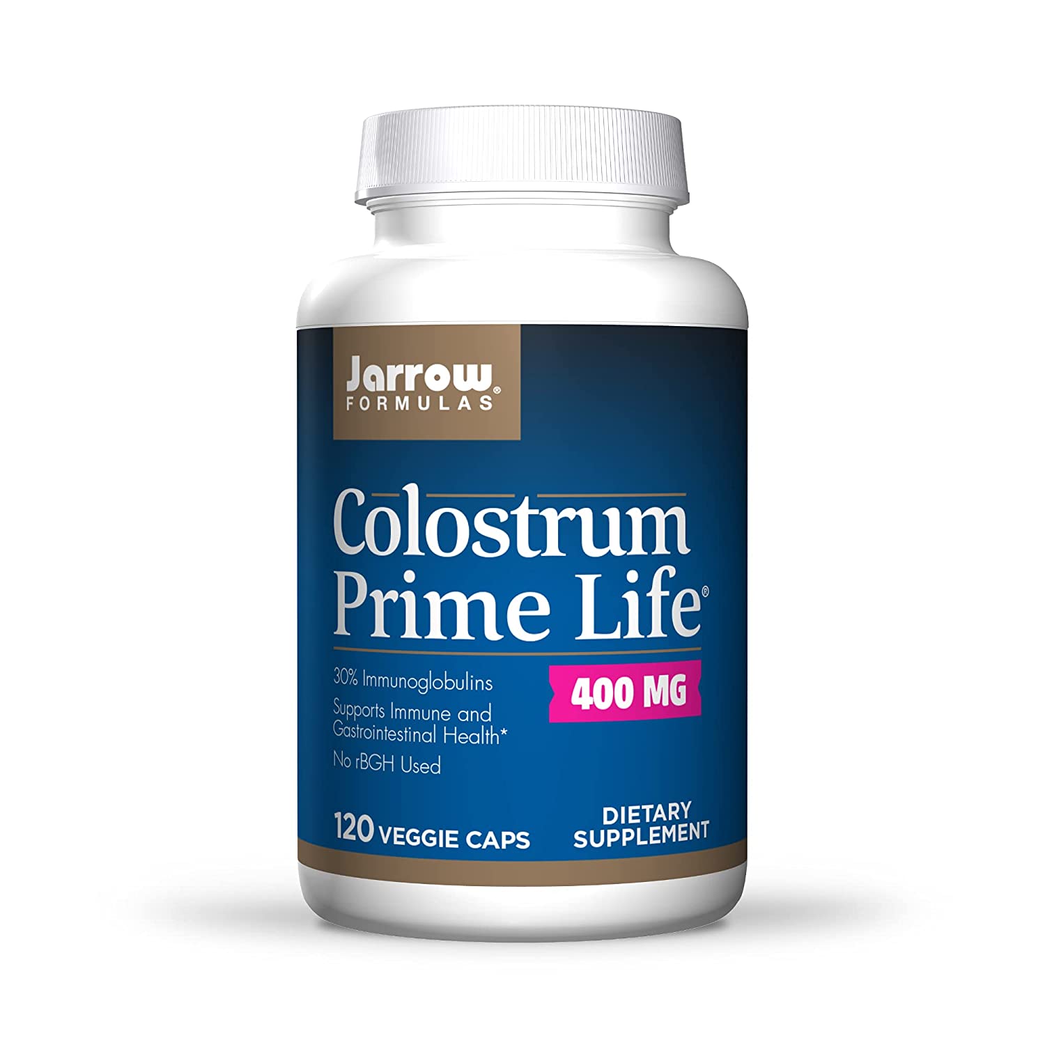 Jarrow Formulas Colostrum Prime Life 400 mg - 120 Veggie Caps - Contains 30% Immunoglobulins - Supports Immune & Gastrointestinal Health - Up to 120 Servings