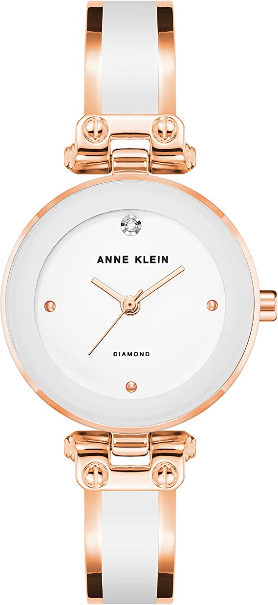 Anne Klein Women's Genuine Diamond Dial Bangle Watch