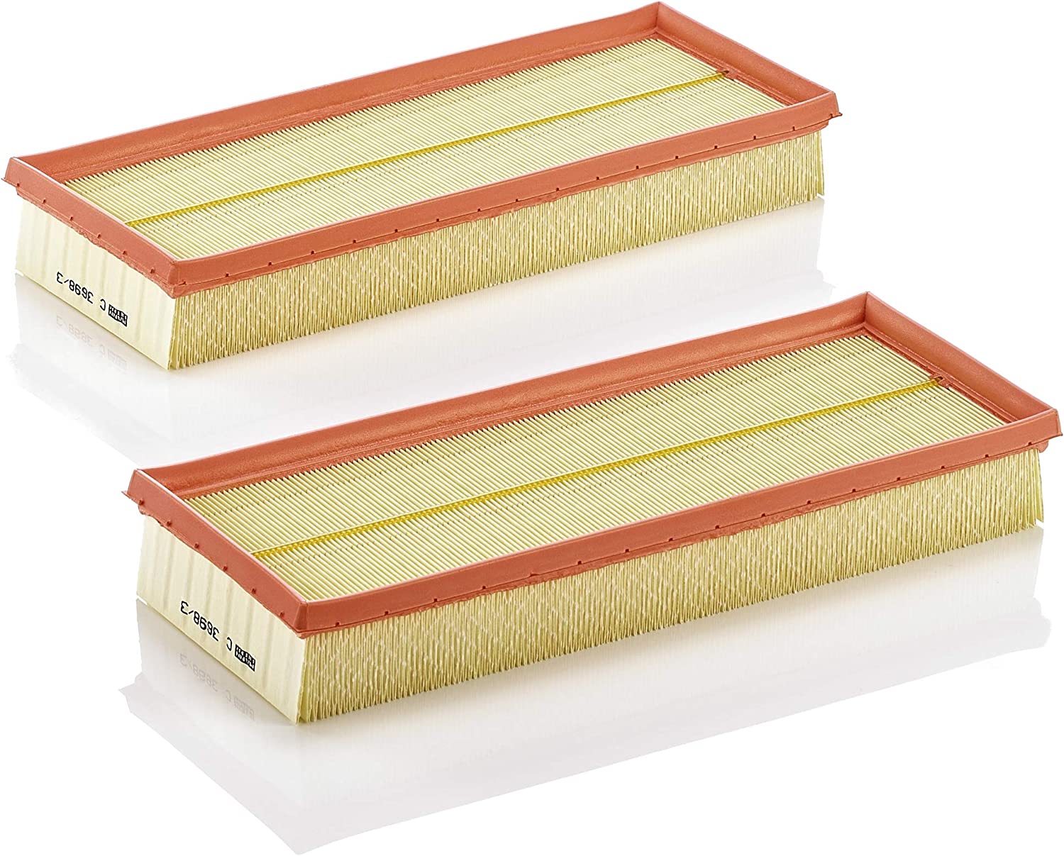 Mann Filter C 3698/3-2 Air Filter Element, (Set of 2)