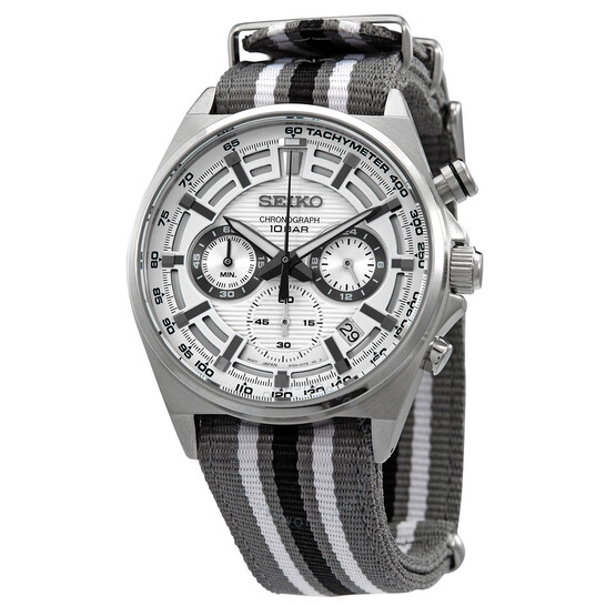 SEIKOCore Chronograph Quartz White Dial Men's Watch