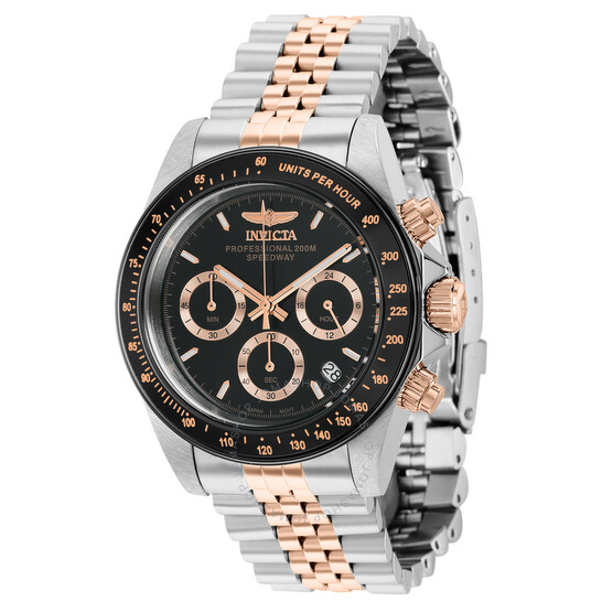 INVICTASpeedway Black Dial Two-tone Men's WatchItem No. 36740