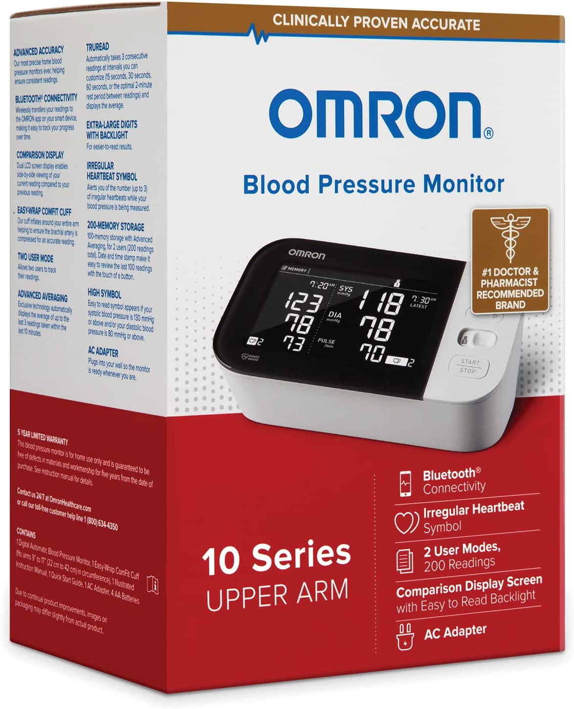 Omron 10 Series Wireless Upper Arm Blood Pressure Monitor