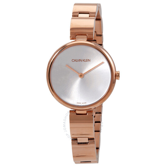 CALVIN KLEIN Wavy Quartz Silver Dial Ladies Watch