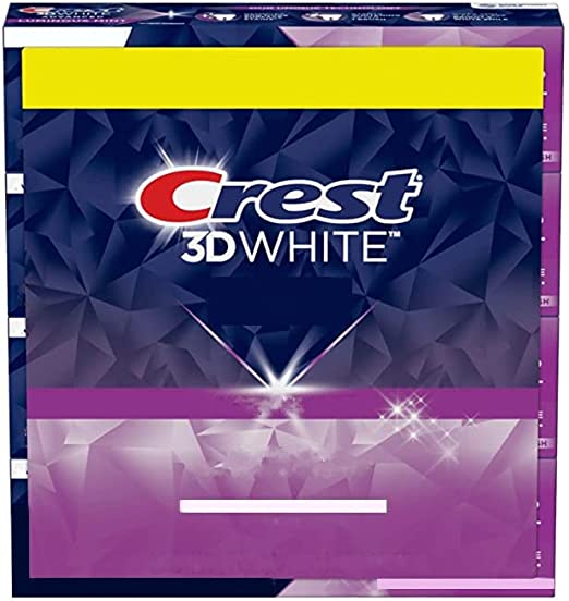 Crest 3D White Luminous Mint Teeth Whitening Toothpaste, 3.7 oz, Pack of 4