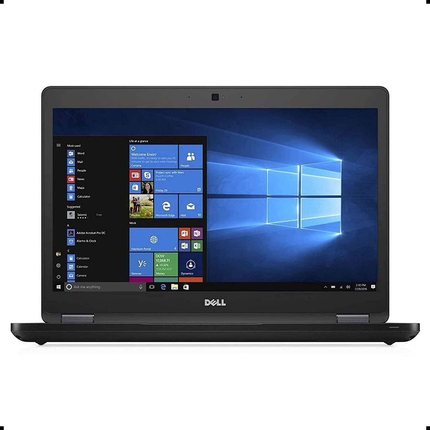Dell Latitude Touchscreen 7480 14 in Laptop i5-6300U 16GB 256GB SSD Win 10 Pro