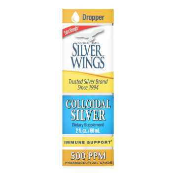 Natural Path Silver Wings, Colloidal Silver, 500 PPM, 2 fl oz (60 ml) ( 2 fl oz ) - code BFCM25