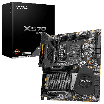 EVGA X570 Dark, 121-VR-A579-KR, AM4, AMD X570, PCIe Gen4, SATA 6Gb/s, 2.5Gb/s LAN, Wi-Fi 6/BT5.2, USB 3.2 Gen2x2, M.2, U.2, EATX, AMD Motherboard (Style: DARK)