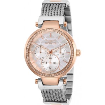 INVICTAAngel Quartz Crystal Rose Gold Dial Ladies WatchItem No. 28922