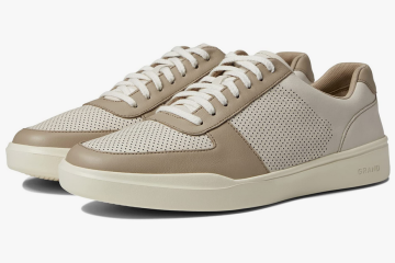 Cole Haan Grand Crosscourt Modern Performance Sneaker ( Color:Birch/Mortar/Sunny Lime, size 10us, Width: D - Medium )